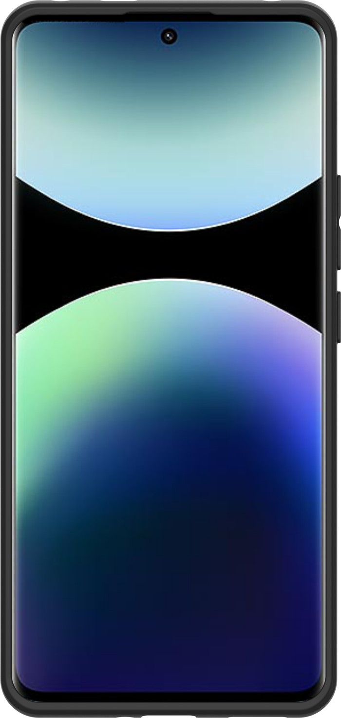 Just in Case Soft Design Xiaomi Redmi Note 14 Pro+ 5G Back Cover Zwart voorkant