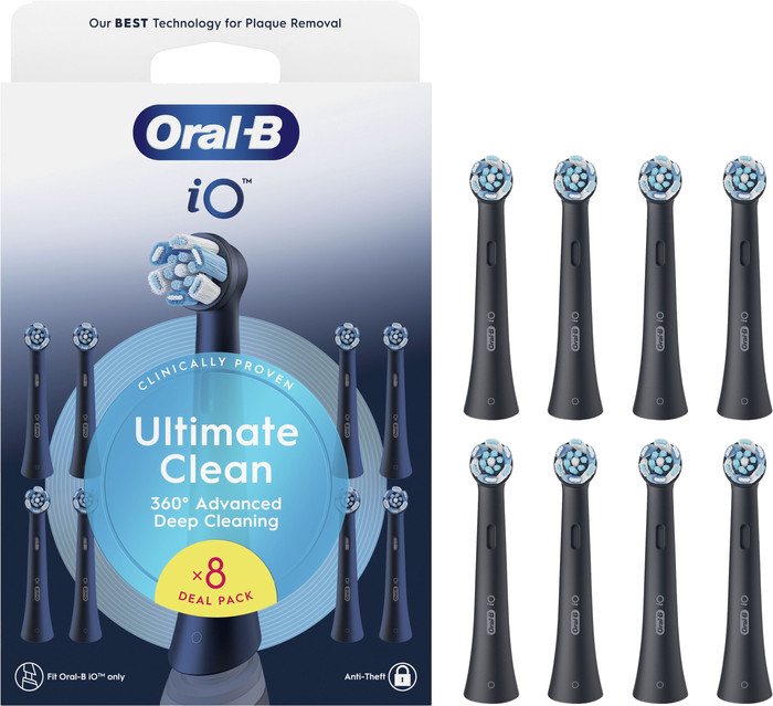 Oral-B iO Ultimate Clean Black (8 units) packaging