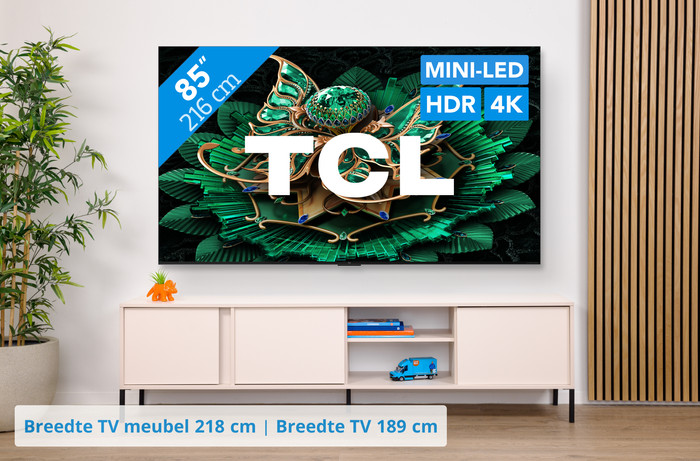 TCL 85" QD Mini-led C71K 4K (2025) visual Coolblue 1