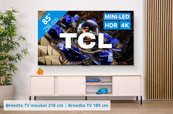 TCL 85" QD Mini-led X11K 4K (2025) + TCL Q85H PRO visual Coolblue 1