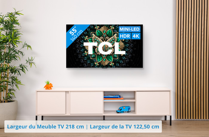 TCL 55" QD Mini-LED C61K 4K (2025) + TCL Q65H visuel Coolblue 1