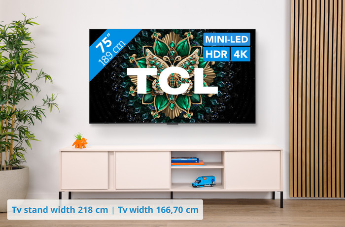 TCL 75 inches QD Mini-LED C61K 4K (2025) + TCL S55H 2.1 Soundbar visual Coolblue 1