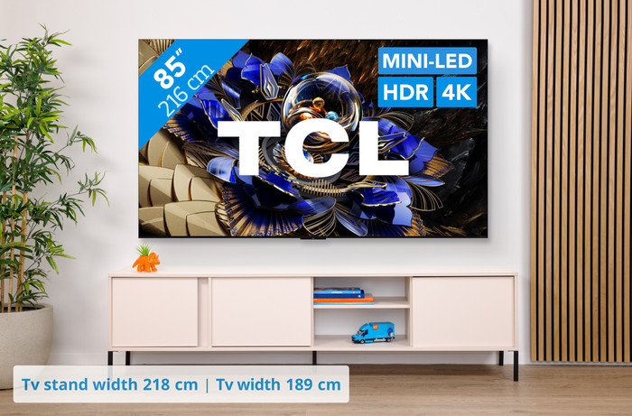 TCL 85 inches QD Mini-LED X11K 4K (2025) visual Coolblue 1