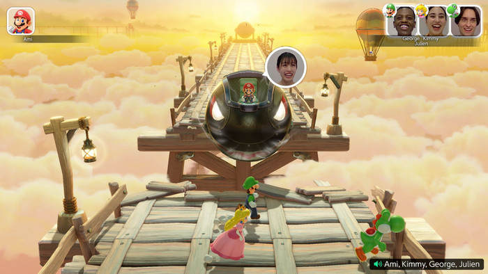 Nintendo Switch 2 + Super Mario Party Jamboree + BlueBuilt Beschermhoes product in gebruik