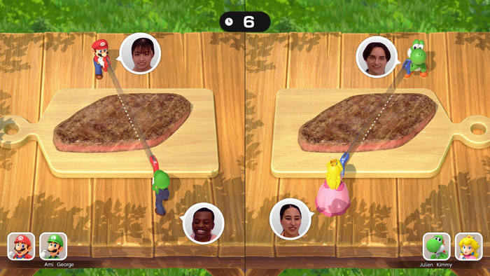 Nintendo Switch 2 + Super Mario Party Jamboree + BlueBuilt Beschermhoes product in gebruik