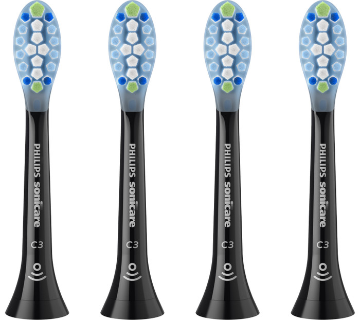 Philips Sonicare Premium Plaque Defense HX9044/88 Zwart (4 stuks) rechterkant
