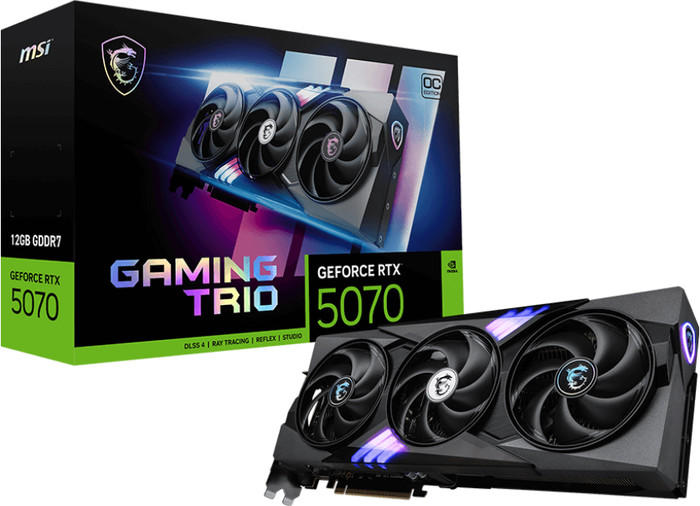 MSI GeForce RTX 5070 GAMING TRIO OC 12 Go emballage
