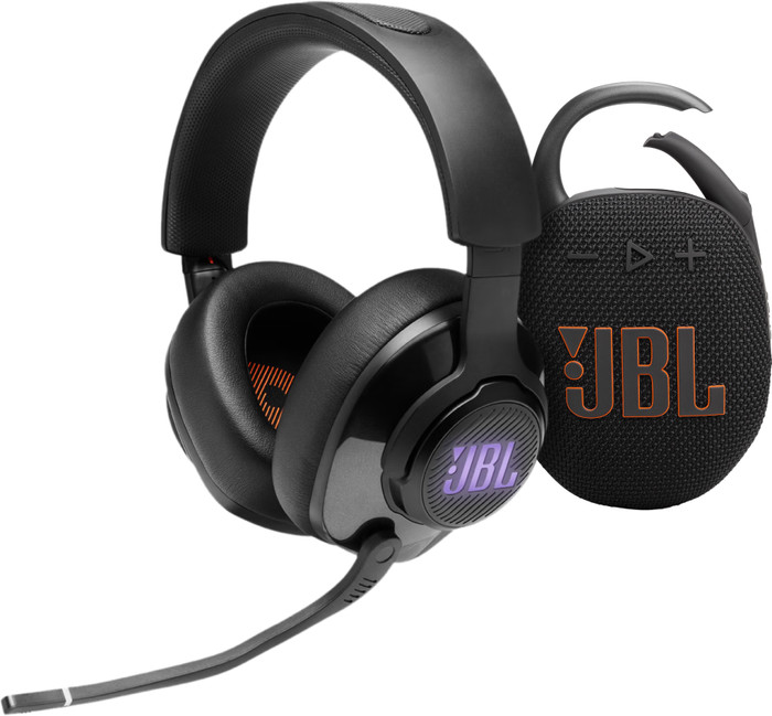 JBL Quantum 400 Zwart + JBL Clip 5 Zwart Main Image