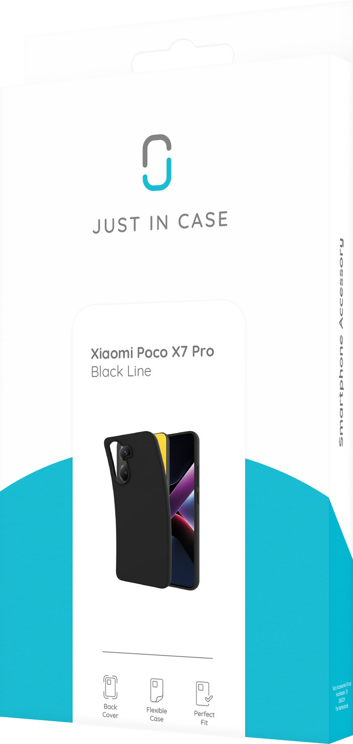 Just in Case Soft Design Xiaomi Poco X7 Pro Back Cover Noir emballage