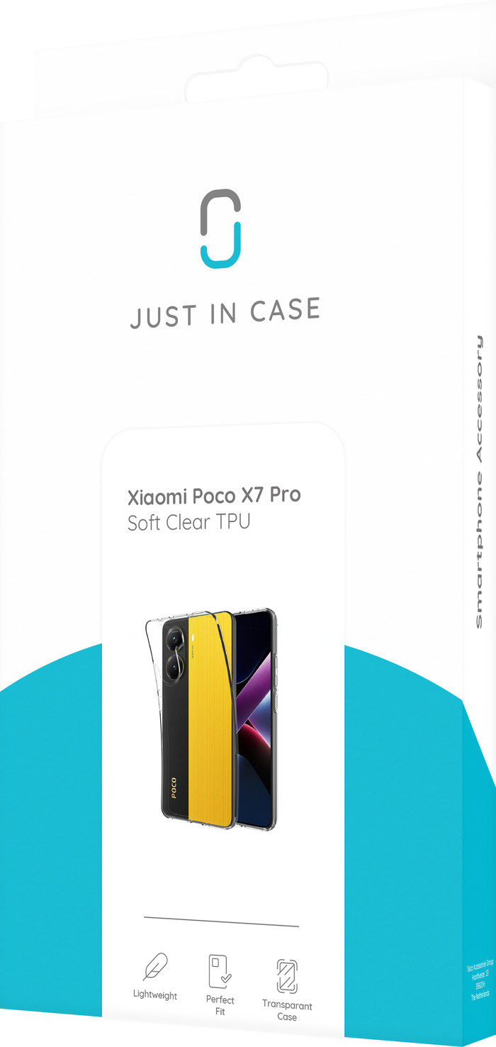 Just in Case Soft Design Xiaomi Poco X7 Pro Back Cover Transparent emballage