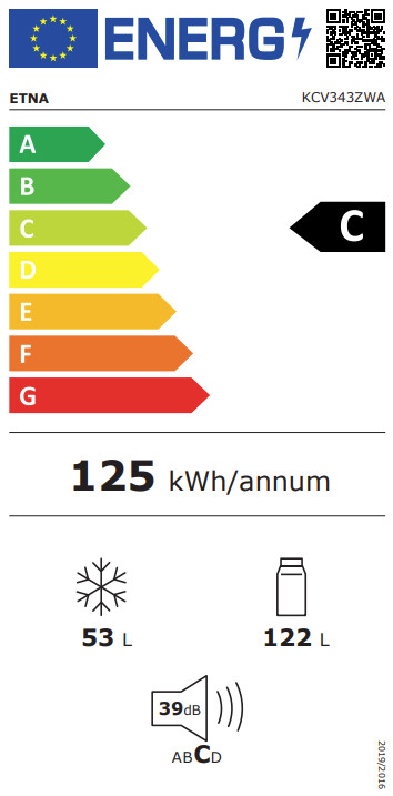 ETNA KCV343ZWA energielabel