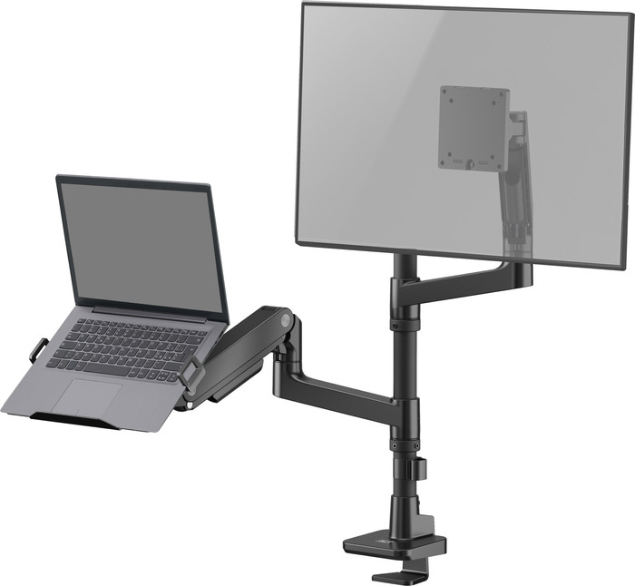 ACT AC8341 Monitor Arm 49 inches with Gas Spring for 1 Monitor with Laptop Holder Main Image