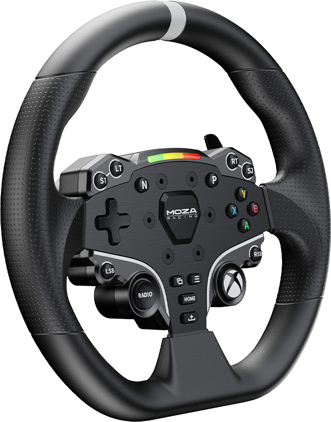 Moza R3 Bundle Racing Wheel + Pedals left side