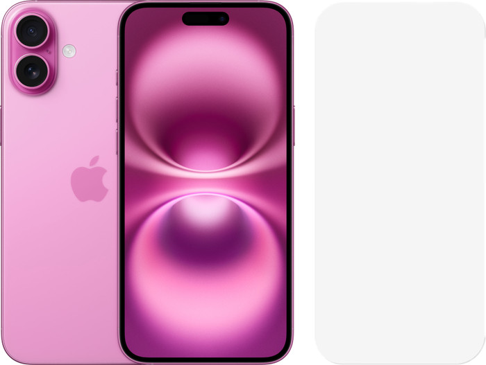 Apple iPhone 16 Plus 128GB Pink + BlueBuilt Screen Protector Glass Main Image