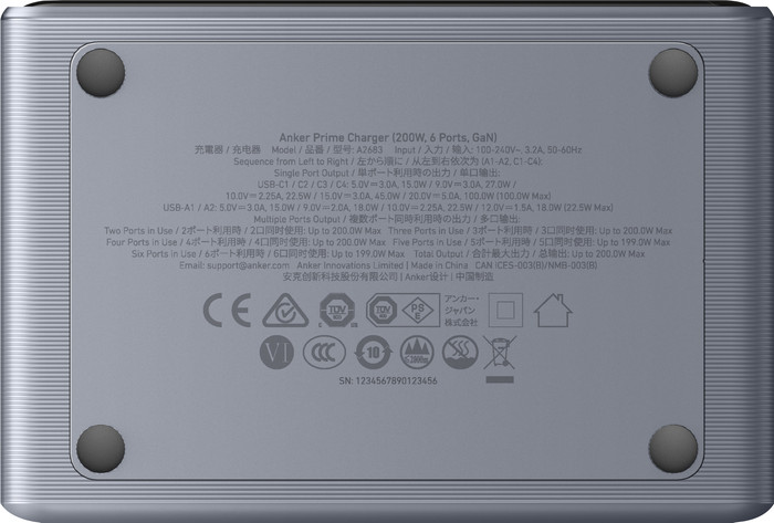 Anker Prime Station de Charge 6-en-1 200 W arrière