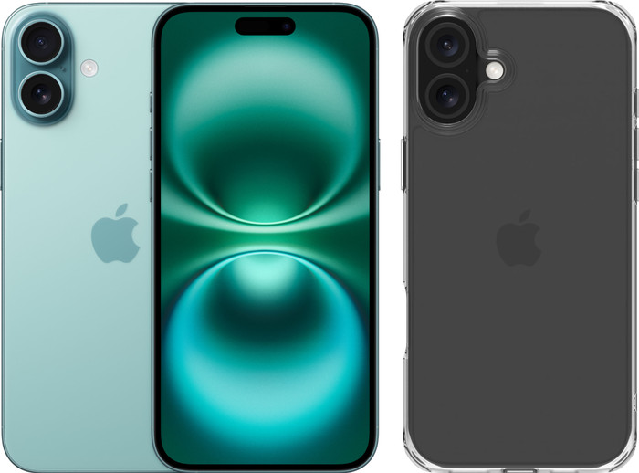 Apple iPhone 16 Plus 256GB Green + BlueBuilt Protective Back Cover Transparent Main Image