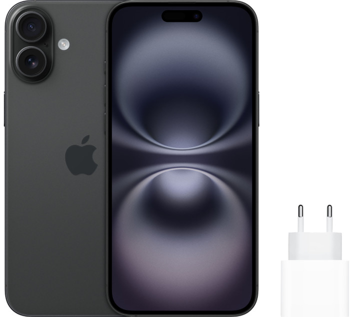 Apple iPhone 16 Plus 128 Go Noir + Apple Chargeur Rapide Main Image