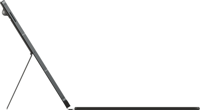 Samsung Galaxy Tab S10 FE Plus Étui Clavier AZERTY Noir côté gauche