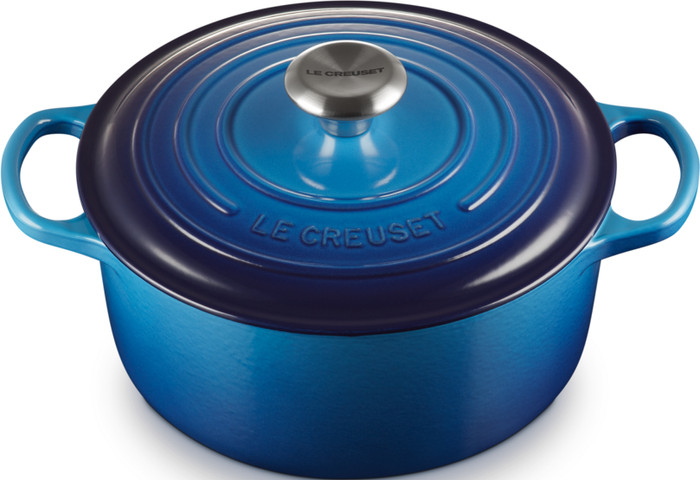 Le Creuset Signature Round Dutch Oven 24cm Azure front