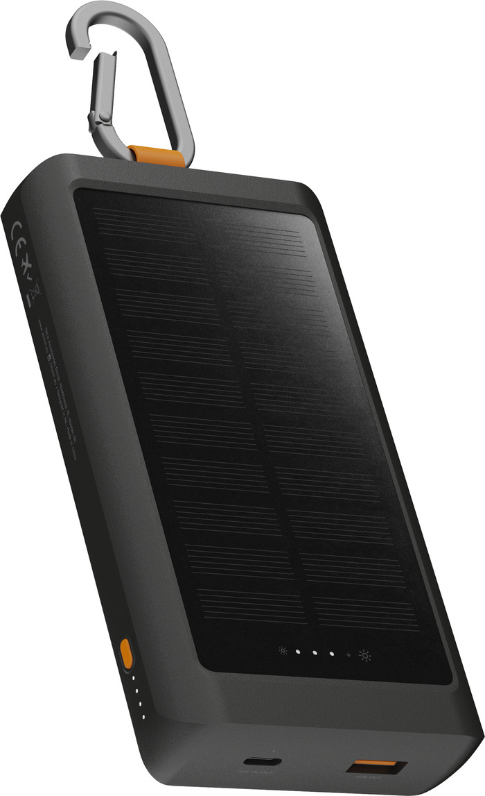 Xtorm Go 2 Solar Power Bank 10,000mAh with Fast Charging and Flashlight Black Main Image