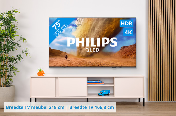 Philips 75" PUS7800 QLED 4K (2025) visual Coolblue 1
