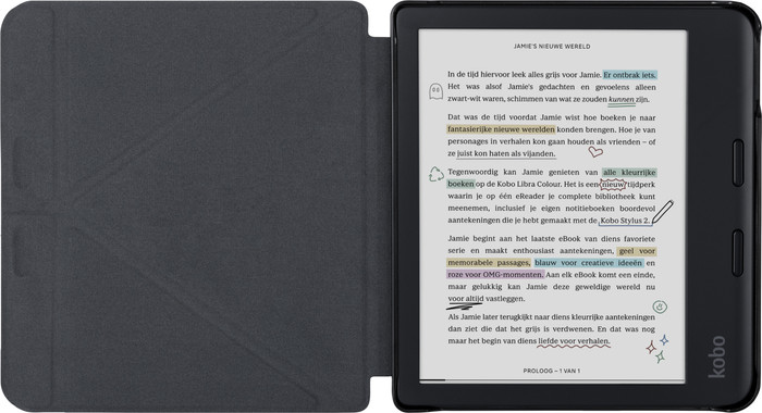 BlueBuilt Kobo Libra Colour Book Case Black front