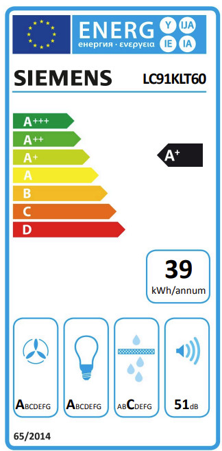 Siemens LC91KLT60 energy label