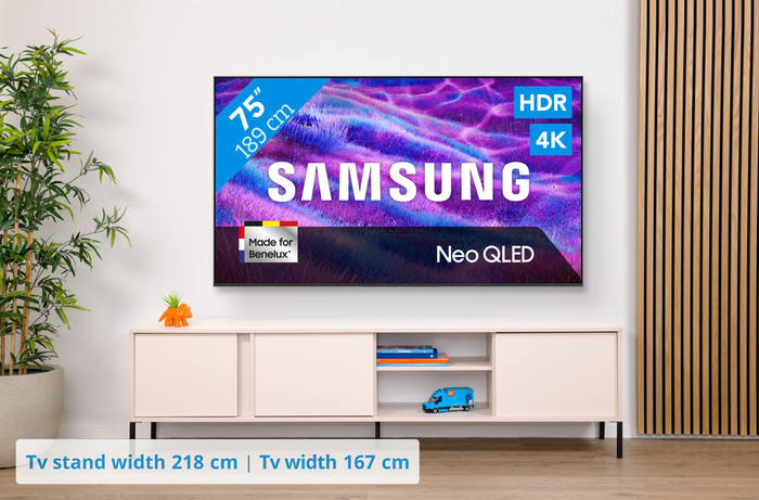 Samsung 75 inches Neo QLED QN82F 4K (2025) + Samsung HW-QS700F (2025) visual Coolblue 1