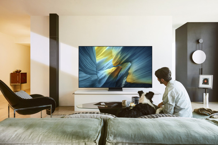 Samsung 55" QD-OLED S95F 4K (2025) product in gebruik
