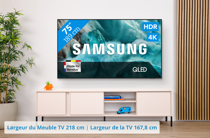 Samsung 75" QLED Q7F4 4K (2025) + Samsung HW-QS700F (2025) visuel Coolblue 1