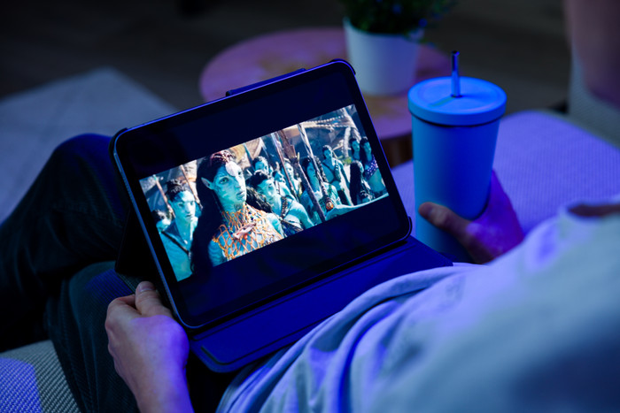 BlueBuilt Apple iPad (2025/2022) Book Case Black product in use