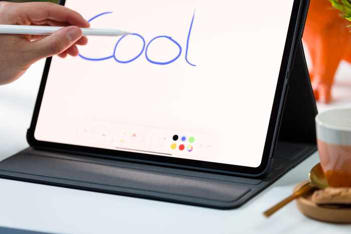 BlueBuilt Apple iPad Pro (2025/2024) 13 Pouces Book Case Noir produit à l'usage