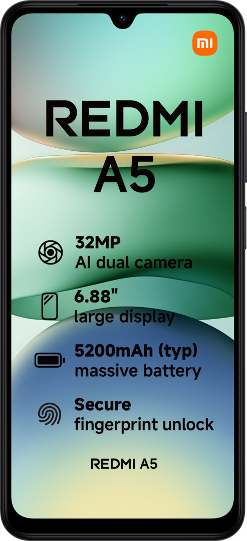 Redmi A5 64GB Zwart 4G voorkant