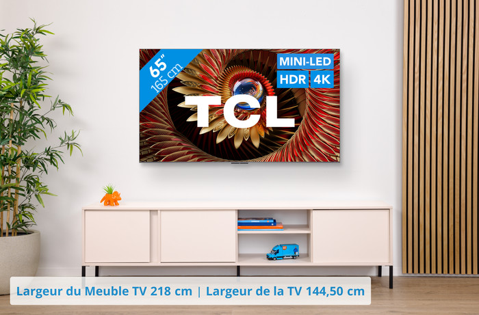 TCL 65" QD Mini-LED C81K 4K (2025) + TCL Q75H visuel Coolblue 1