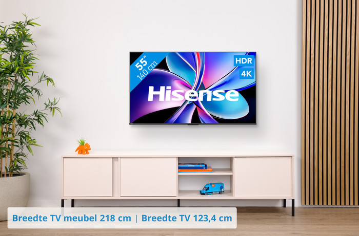 Hisense 55" PRO QLED E7Q (2025) visual Coolblue 1