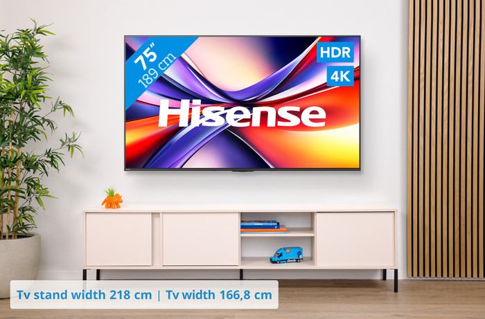 Hisense 75 inches QLED A7Q (2025) visual Coolblue 1