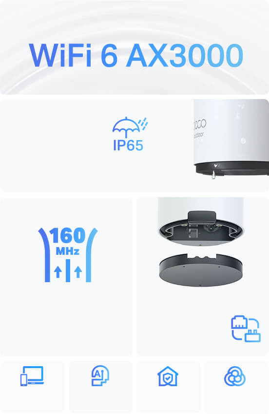 TP-Link Deco X50 3-pack + Deco X50 Outdoor detail