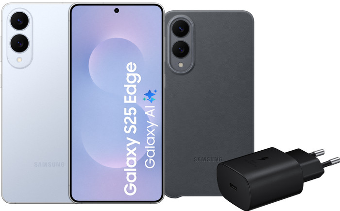 Samsung Galaxy S25 Edge 512 Go Bleu 5G + Pack d'Accessoires Main Image