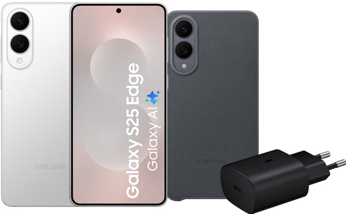 Samsung Galaxy S25 Edge 512 Go Argent 5G + Pack d'Accessoires Main Image