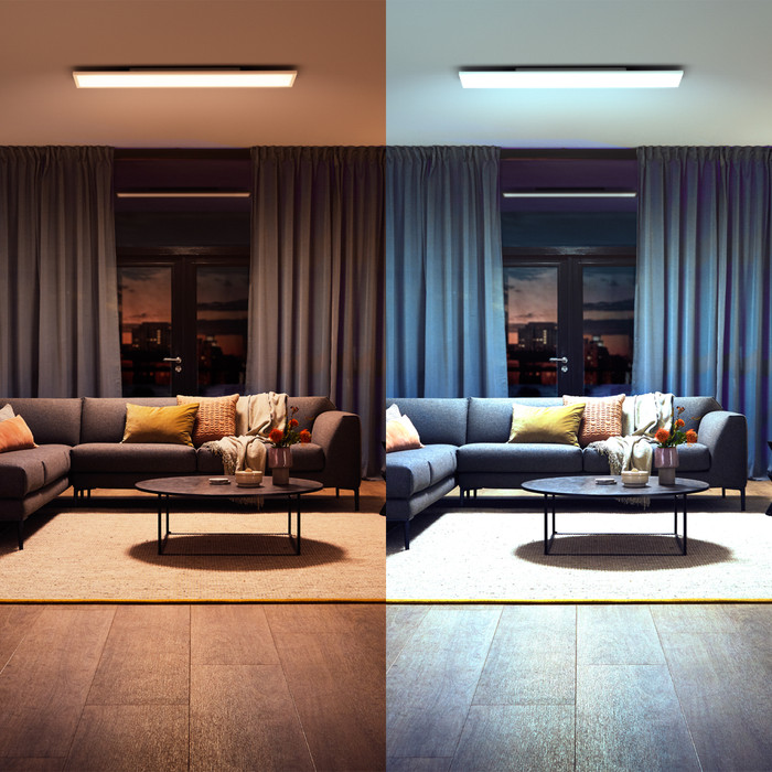 Philips Hue Aurelle White Ambiance - Blanc - Rectangulaire produit à l'usage