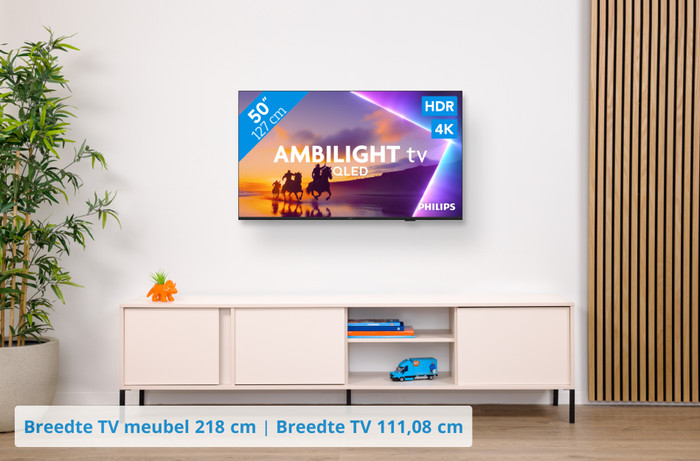 Philips Ambilight 50'' PUS8500 QLED 4K (2025) + Philips TAB5309 visual Coolblue 1