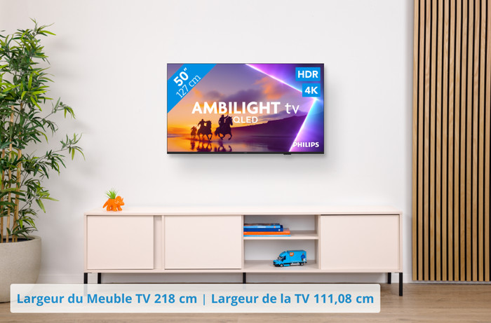 Philips Ambilight 50'' PUS8500 QLED 4K (2025) + Philips TAB5309 visuel Coolblue 1