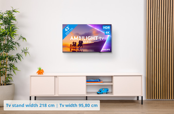 Philips Ambilight 43 inches PUS8500 QLED 4K (2025) + Philips TAB5309 visual Coolblue 1