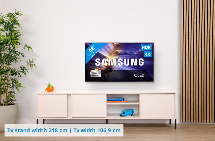 Samsung 48 inches OLED S90F (2025) + Samsung HW-B66CF Black visual Coolblue 1