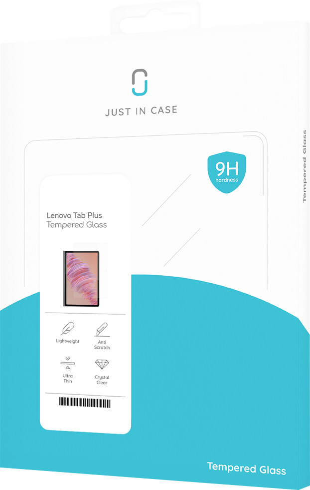 Just in Case Lenovo Tab Plus Screen Protector Glass packaging