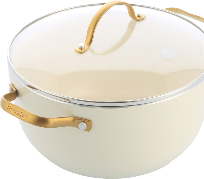 GreenPan Padova Reserve Pannenset 10-delig Cream White voorkant