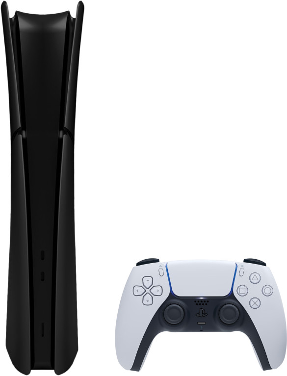 PlayStation 5 Slim Digital Edition + Covers Zwart Main Image