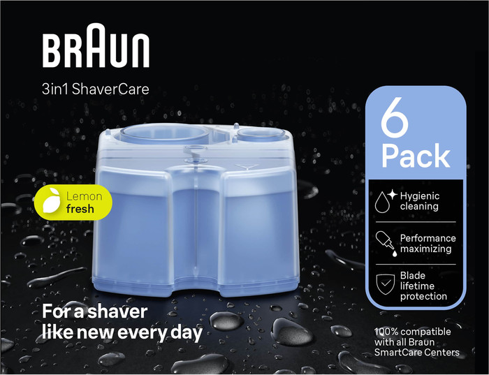 Braun Clean & Renew Refill Cartridge CCR 6 Pièces emballage
