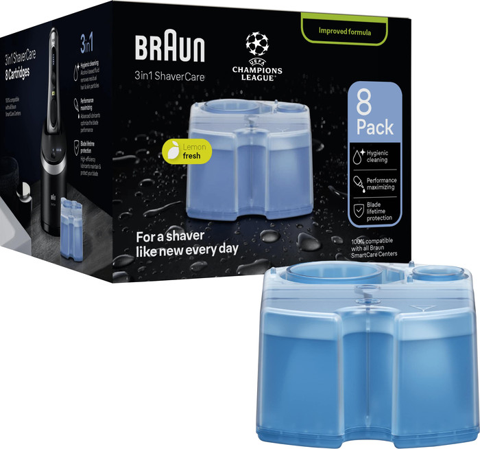 Braun Clean & Renew Refill Cartridge CCR 8 units front