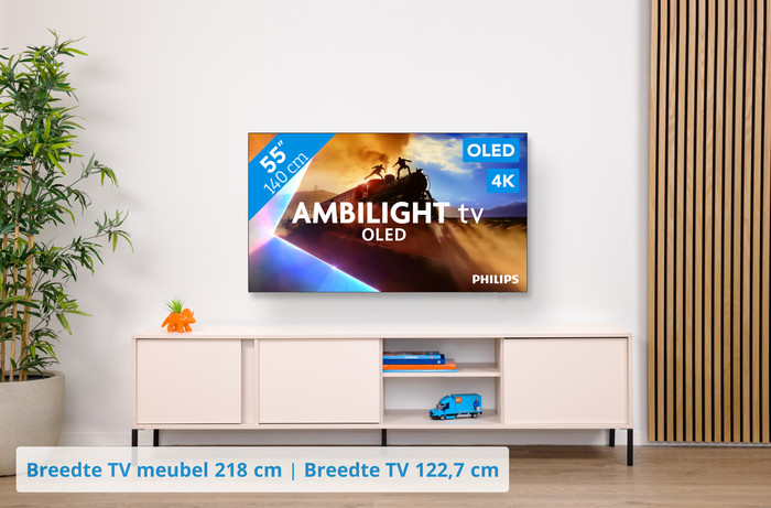 Philips Ambilight 55'' OLED760 4K (2025) + JBL Bar 500 M2 Zwart visual Coolblue 1